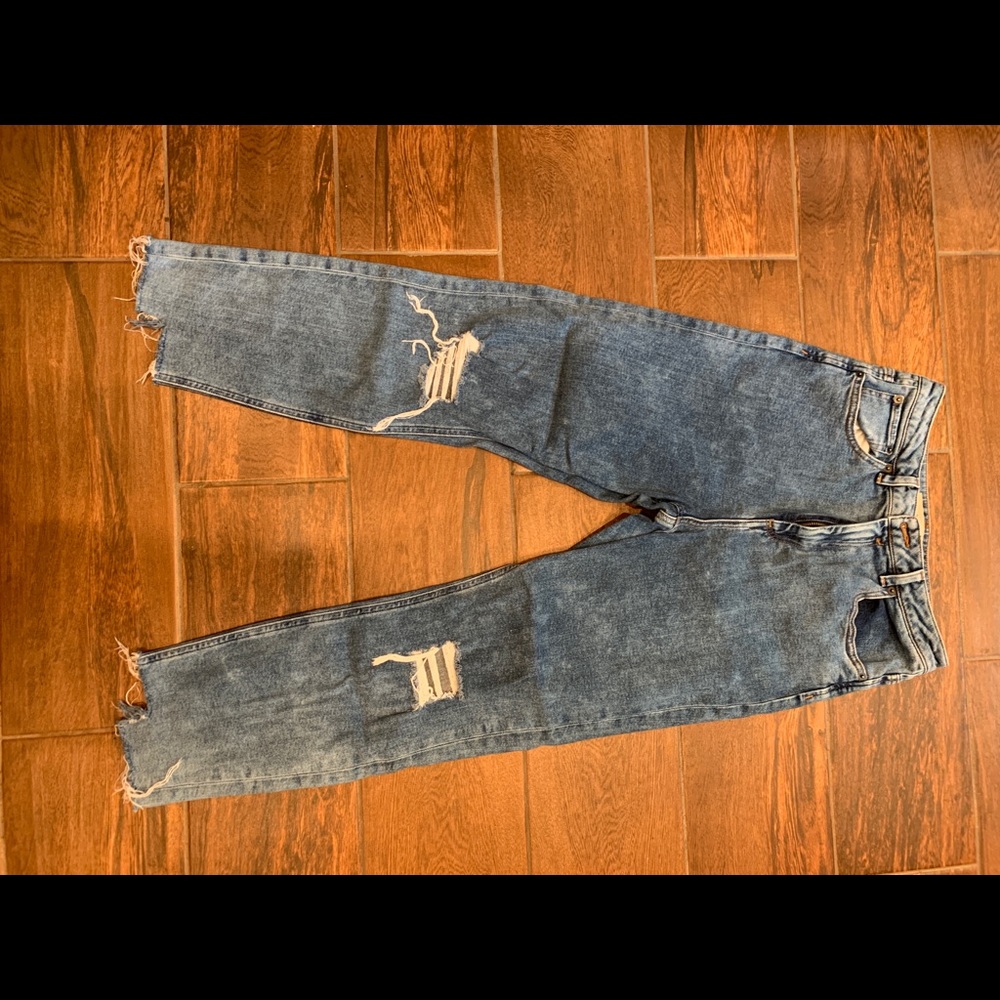 Distressed jeans